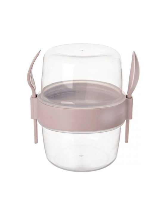 Titiz Cutie pentru Mâncare Plastic Transparent Potrivit pentru Cuptor cu Microunde 370ml 1buc