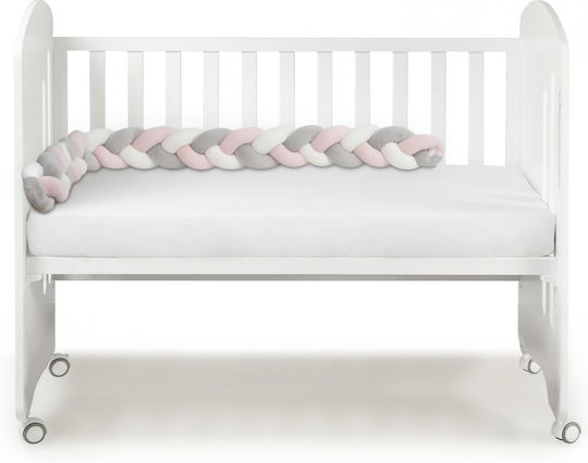 Interbaby Crib Bumpers Braided Inside pink 12x150cm