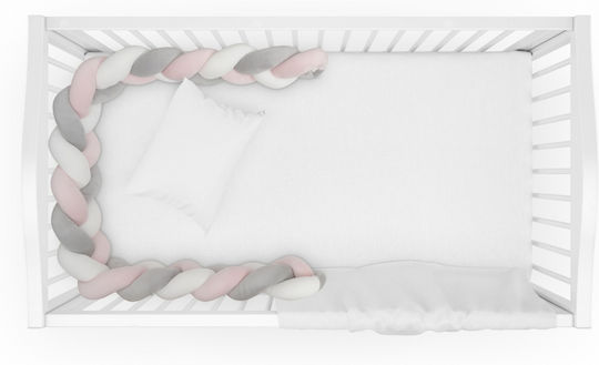Interbaby Crib Bumpers Braided Inside pink 12x150cm