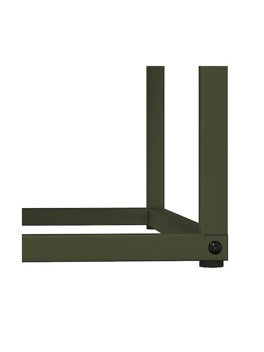 vidaXL Lemn Raft Depozitare lemne 69.5x35x81cm Verde