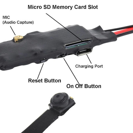 Cameră Ascunsă WiFi 1080p cu Slot pentru Card de Memorie și Senzor de Mișcare