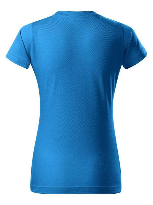 Malfini Basic Γυναικείο Διαφημιστικό T-shirt Κοντομάνικο Snorkel Blue