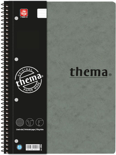 Typotrust Spiral Notebook Ruled B5 150 Sheets 5 Subjects Thema 1pcs