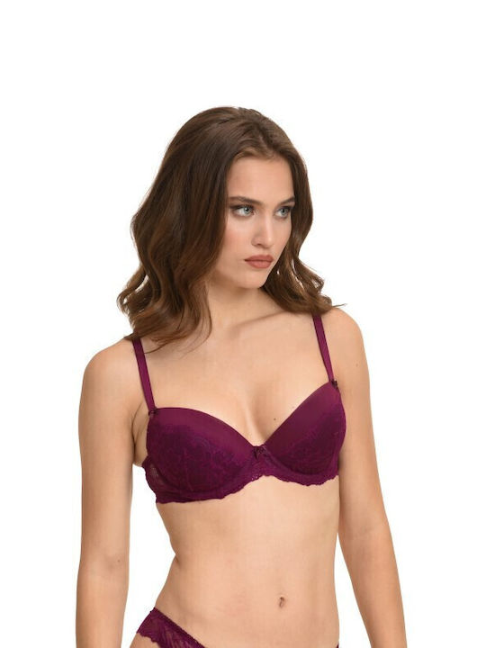 Miss Rosy Unterwäsche-Set für Damen BH mit Brasilien BORDEAUX