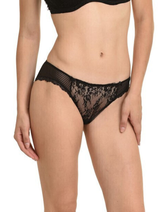 Miss Rosy Underwear Set with Bra & Slip Black