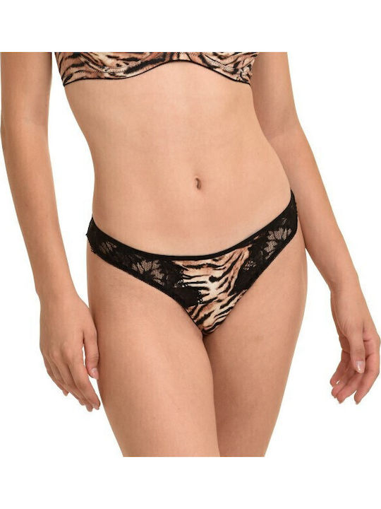 Miss Rosy Underwear Set with Bra & String Brown