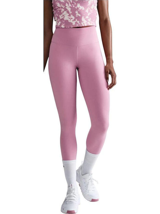 Dri-Fit One Training Γυναικείο Cropped Κολάν Ψηλόμεσο Ροζ