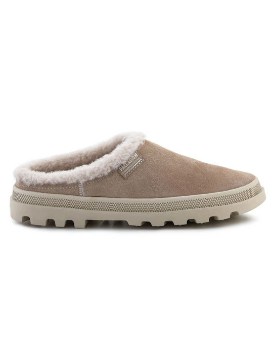 Palladium Winter Women's Slippers in Brown color