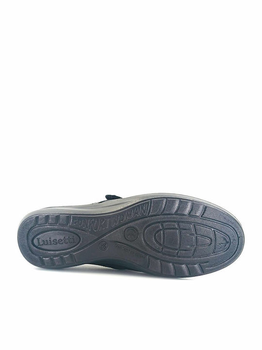 Leder Damen Mokassins in Schwarz Farbe