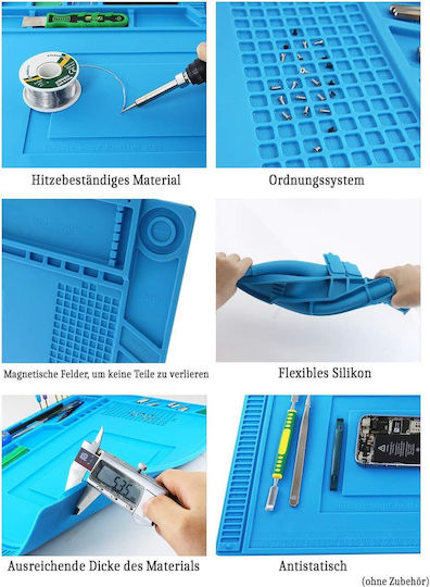 Silicone Soldering Mat Zola Every Diy Enthusiast 45x30x0.5cm Blue