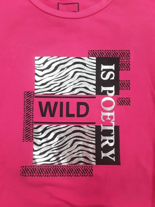 Εβίτα Παιδικό Σετ με Κολάν Pink is Poetry 2τμχ