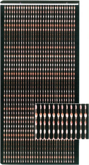Sidirela Crystal Door Curtain Made of Brown Plastic 140x230cm E-0267