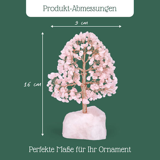 Weihnachtsdekoration Baum 16cm Rosa Kristall