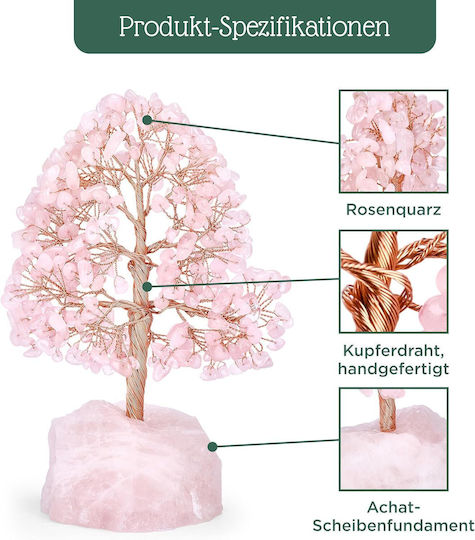 Weihnachtsdekoration Baum 16cm Rosa Kristall