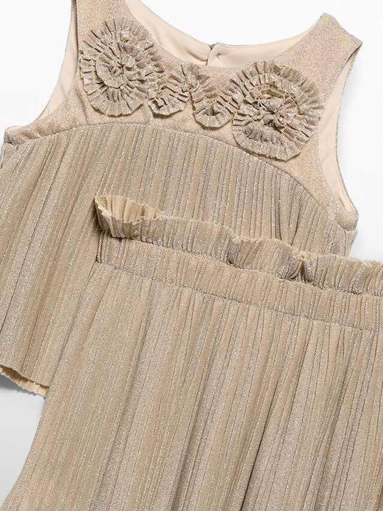 Kids' Set with Skirt Summer 2pcs Golden