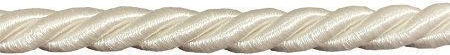 Decorative Twisted Nylon Satin Cord 10mm White