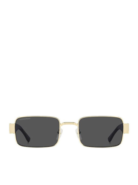Dsquared2 Men's Sunglasses with Gold Metal Frame and Gray Lens D2 0156/S 000/IR