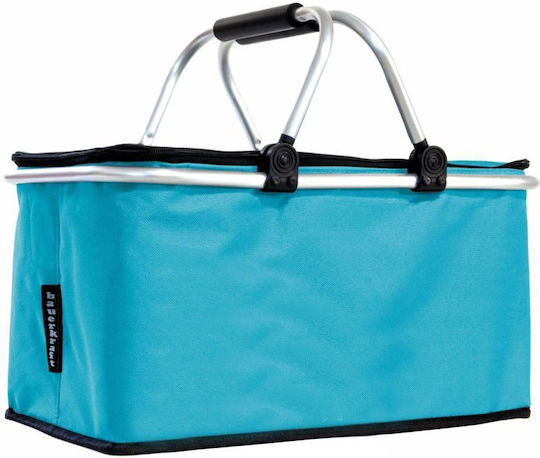 Coș Pliabil Termic Pentru Picnic 17x17cm În Culoare Albastră