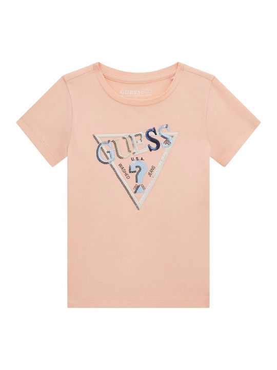 Guess Παιδικό T-shirt σομόν