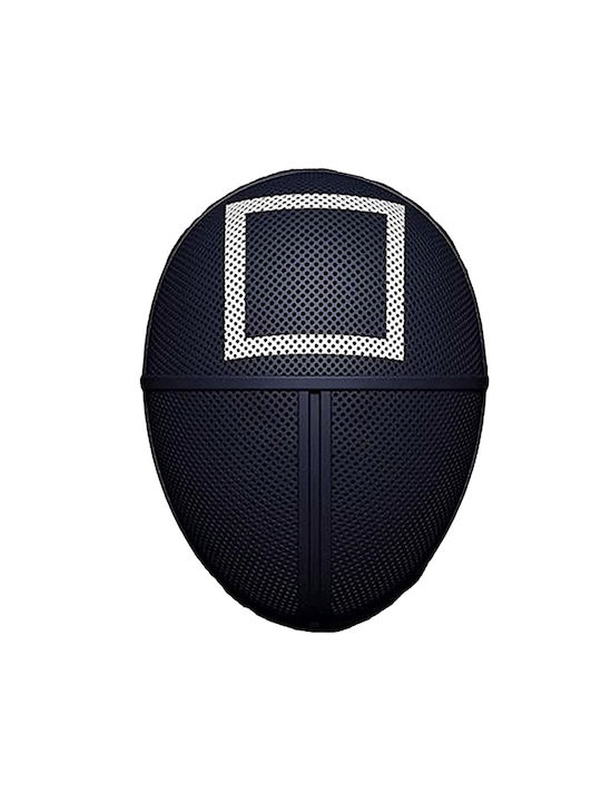 Plastic Mask Squid Game Square Plastic Black 24.5 Cm