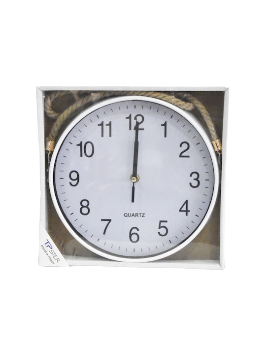 Tpster Ceas de Perete Alb Ø25cm