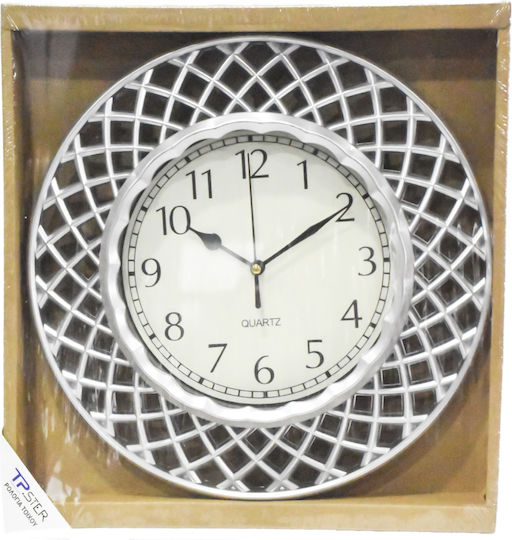 Tpster Wanduhr Silber Ø30cm