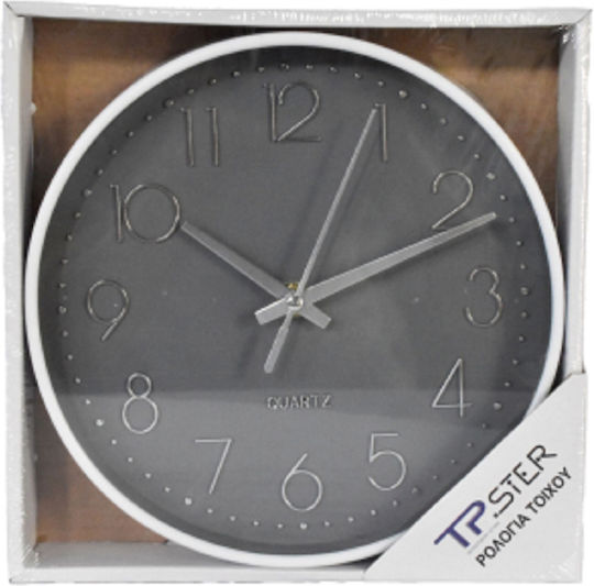 Tpster Wanduhr Schwarz Ø20cm