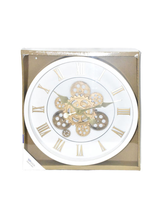 Tpster Wanduhr Weiß Ø40cm