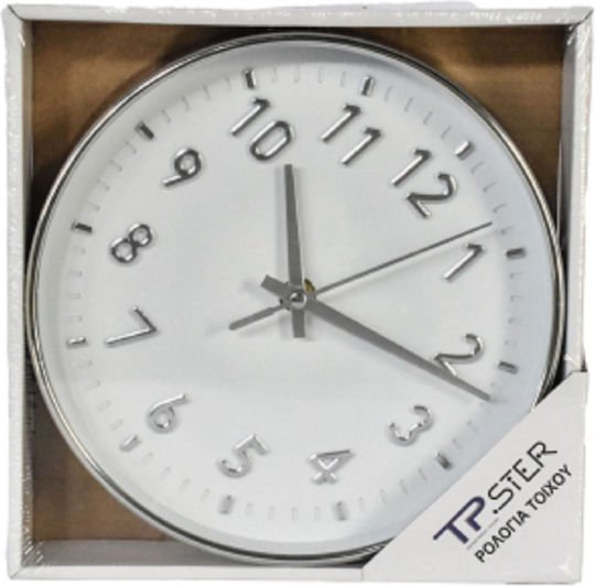 Tpster Wanduhr Weiß Ø20cm