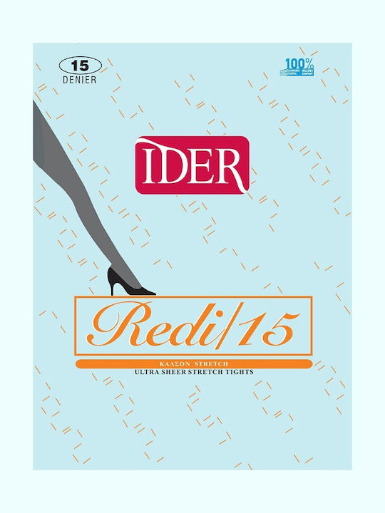 Redi 15 Stretch 206 Transparent Ciorapi dama 15 Den Negru