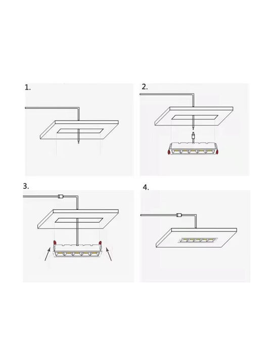 Home Lighting Recessed Spot with Integrated LED and Warm White Light Black 1pcs