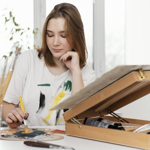 Ungerahmtes Leinwand-Set Zola 8-teilig 180g/m2 Baumwolle MDF Papier 30x40 cm