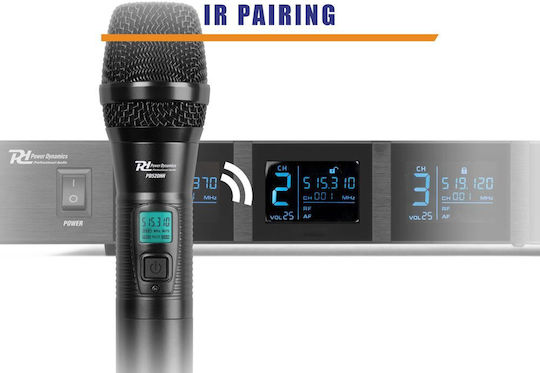 Power Dynamics 4x 100 Channels UHF Seturi Wireless Microfon De mână pentru Vocale