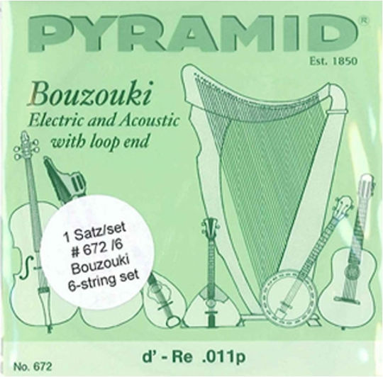 Pyramid Set of Steel Strings for Bouzouki 11 - 22"