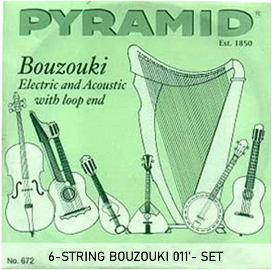 Pyramid Set of Steel Strings for Bouzouki 11 - 22"