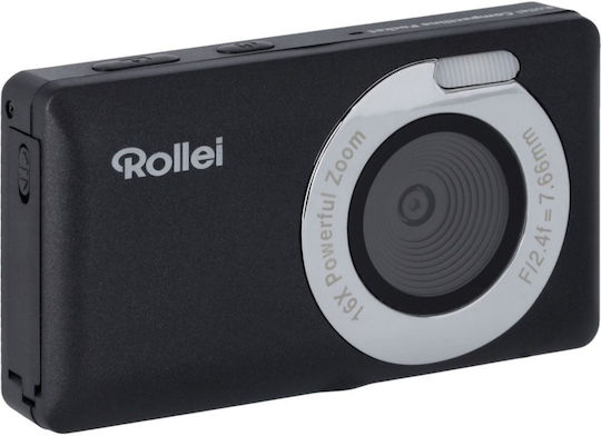 Rollei Compactline Pocket Compact Φωτογραφική Μηχανή 50MP με Οθόνη 2.4" και Ανάλυση Video 2688 x 1520 pixels Μαύρη