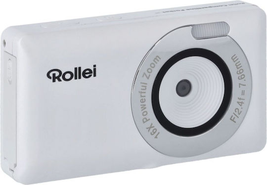 Rollei Compactline Pocket Compact Φωτογραφική Μηχανή 50MP με Οθόνη 2.4" και Ανάλυση Video 2688 x 1520 pixels Λευκή
