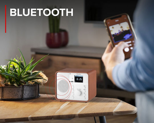 Audizio Nardo Επιτραπέζιο Ραδιόφωνο Ρεύματος DAB+ με Bluetooth Λευκό