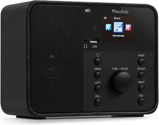 Audizio Nardo Tabletop Radio Electric DAB+ with Bluetooth Black