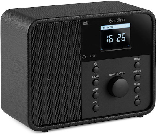 Audizio Nardo Επιτραπέζιο Ραδιόφωνο Ρεύματος DAB+ με Bluetooth Μαύρο