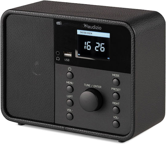 Audizio Nardo Επιτραπέζιο Ραδιόφωνο Ρεύματος DAB+ με Bluetooth Μαύρο