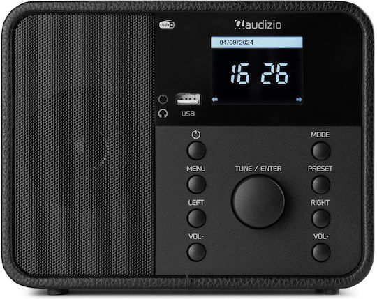Audizio Nardo Επιτραπέζιο Ραδιόφωνο Ρεύματος DAB+ με Bluetooth Μαύρο