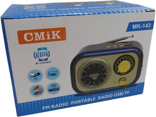CMiK MK-143 Портативен Радиоприемник Акумулаторен с Bluetooth и USB Червен