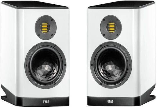 Elac Vela BS 404.2 Ζεύγος Ηχείων Hi-Fi Βιβλιοθήκης 80W 2 Δρόμων Π27.6xΒ33.2xΥ41.2εκ. High Gloss White