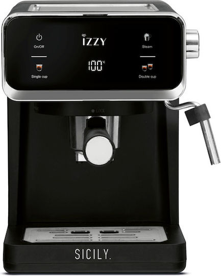 Izzy Sicily IZ-6017 Automatic Espresso Machine 1000W Pressure 19bar Black