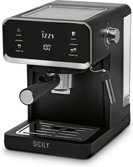 Izzy IZ-6017 Automatic Espresso Machine 1000W Pressure 20bar Black