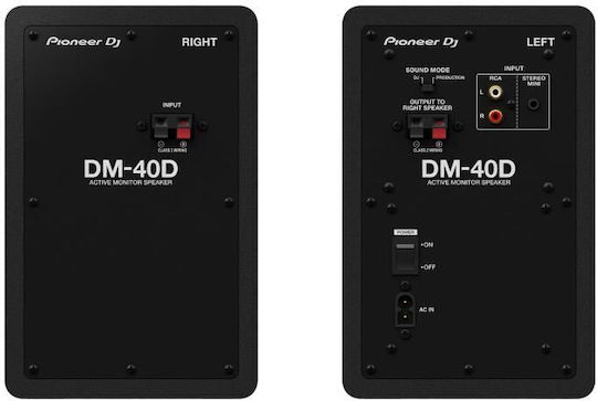 Pioneer DM-40D Boxe Studio Monitor 4" 38W (Pereche) Negre