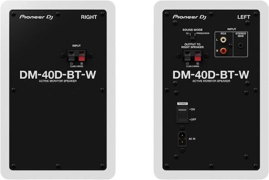 Pioneer DJ DM-40D-BT Студио Монитор Колонки 4" 38W (Двойка) Бели