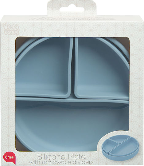 Smyk Baby Food Plate Made of Silicone Blue