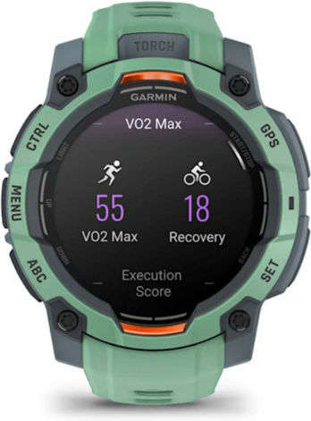 Garmin Instinct 3 AMOLED Aluminium 45mm Waterproof Smartwatch with Heart Rate Monitor (Neo Tropic with Neo Tropic Band)